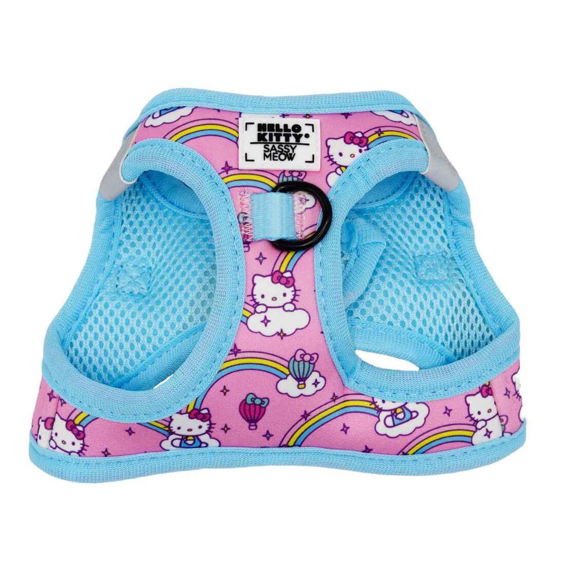 Sassy Meow Cat Harness, Hello Kitty Rainbows, Medium | Pet