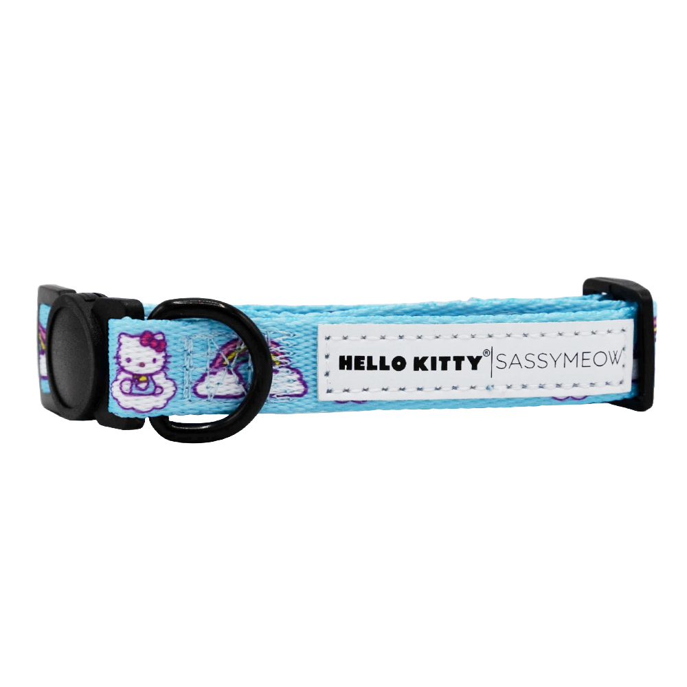 Sassy Meow Cat Collar, Hello Kitty Rainbows, Small | Pet Supplies Plus