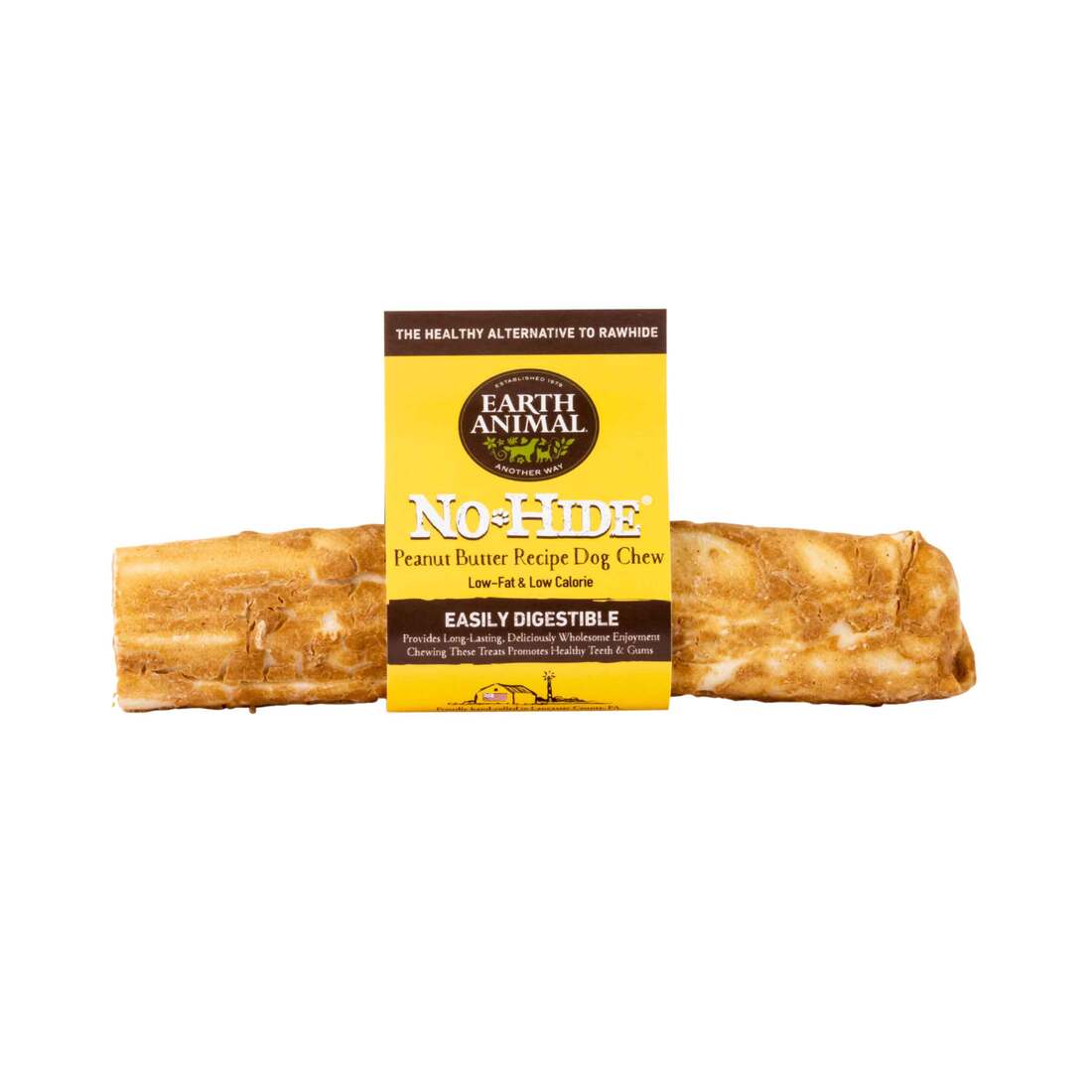 Earth Animal No-Hide Peanut Butter Medium Natural Rawhide Alternative Dog Chew, 1 Count