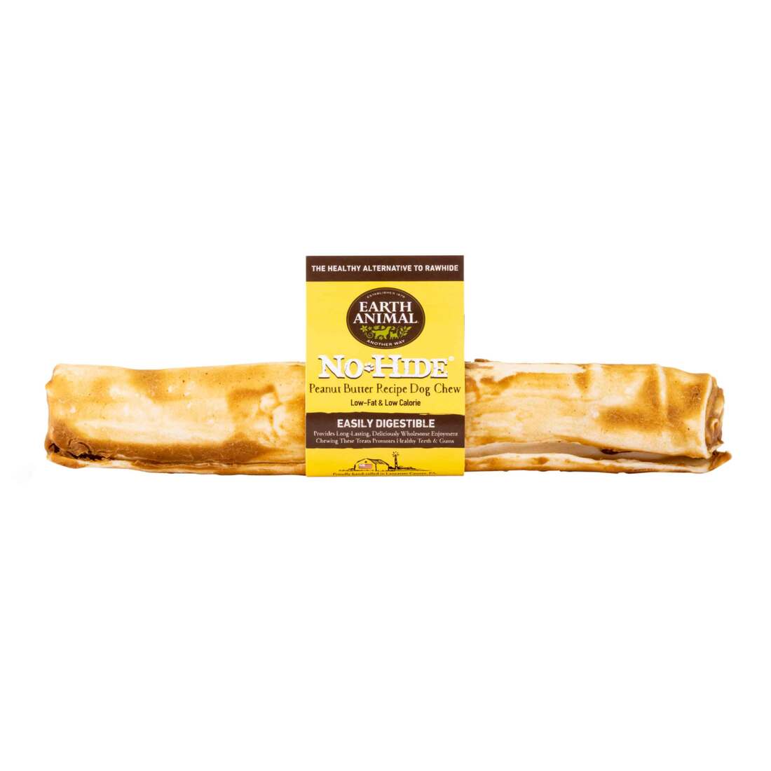 Earth Animal No-Hide Peanut Butter Large Natural Rawhide Alternative Dog Chew, 1 Count