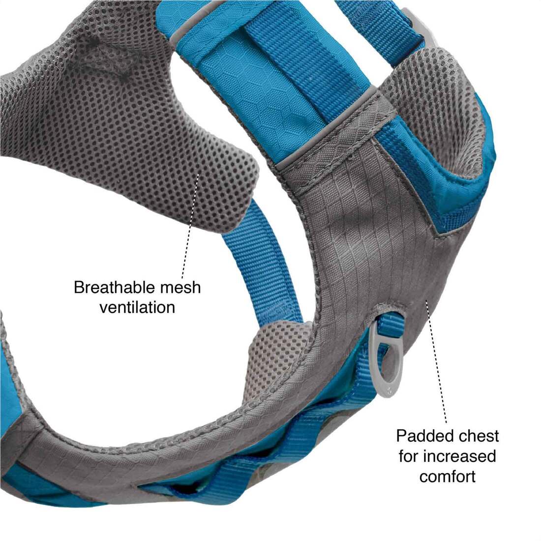 Kurgo Journey Air Harness, Black/Grey, Large