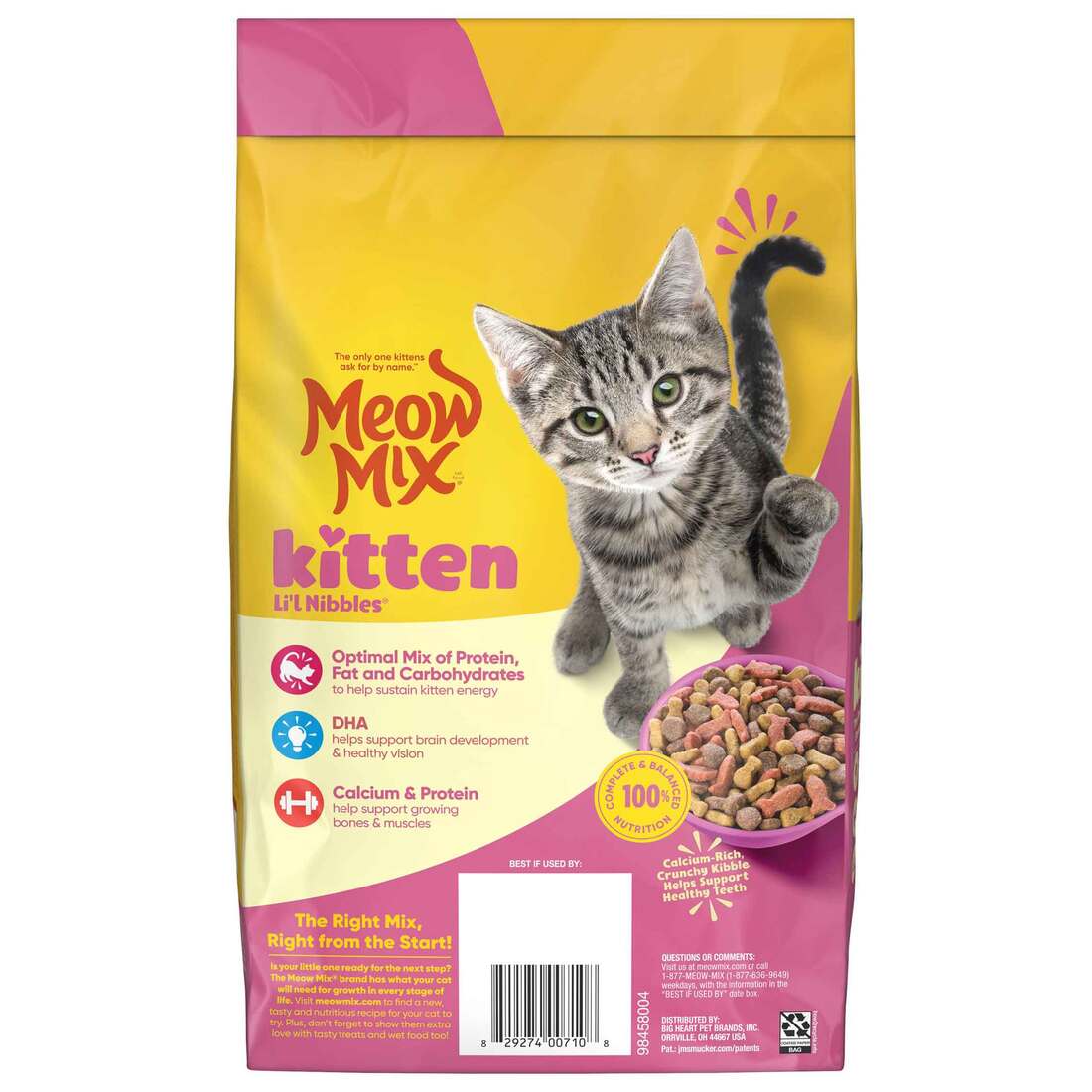 Meow Mix Kitten Lil Nibbles Dry Cat Food, 3.15 Pounds