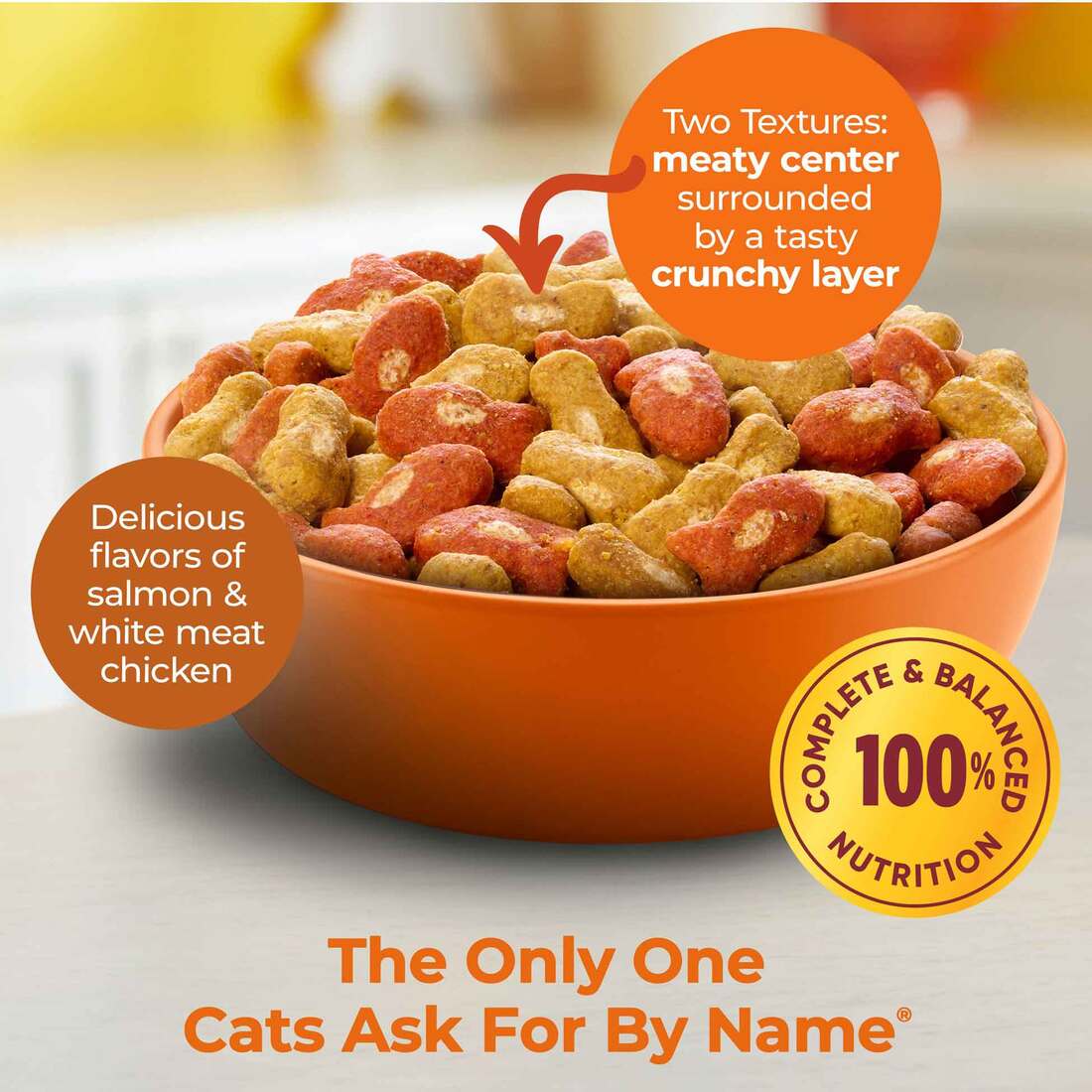 Meow Mix Tender Centers Salmon & White Meat Chicken Dry Cat Food, 3 Pounds
