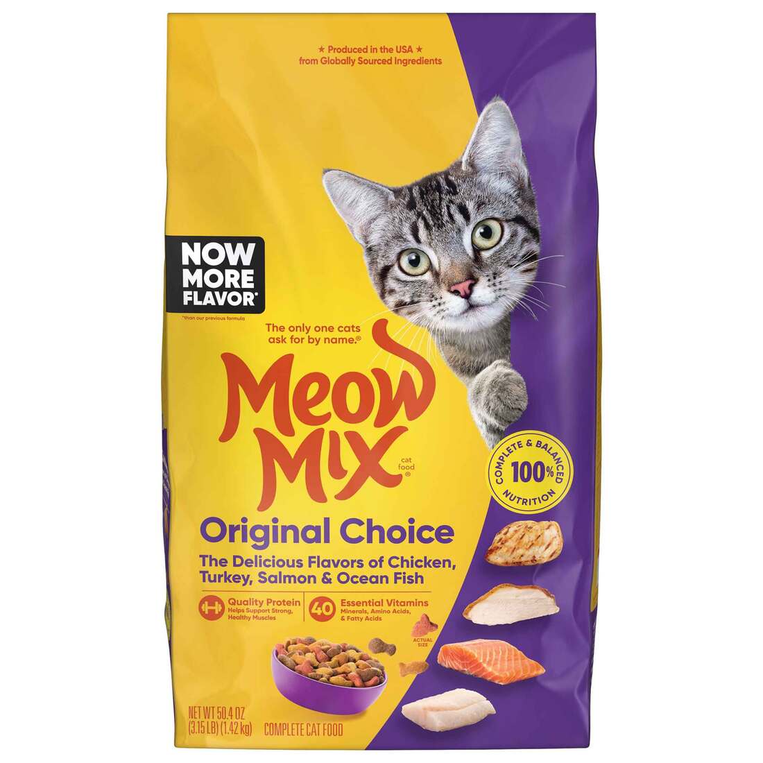 Meow Mix Original Choice Dry Cat Food, 3.15 Pounds