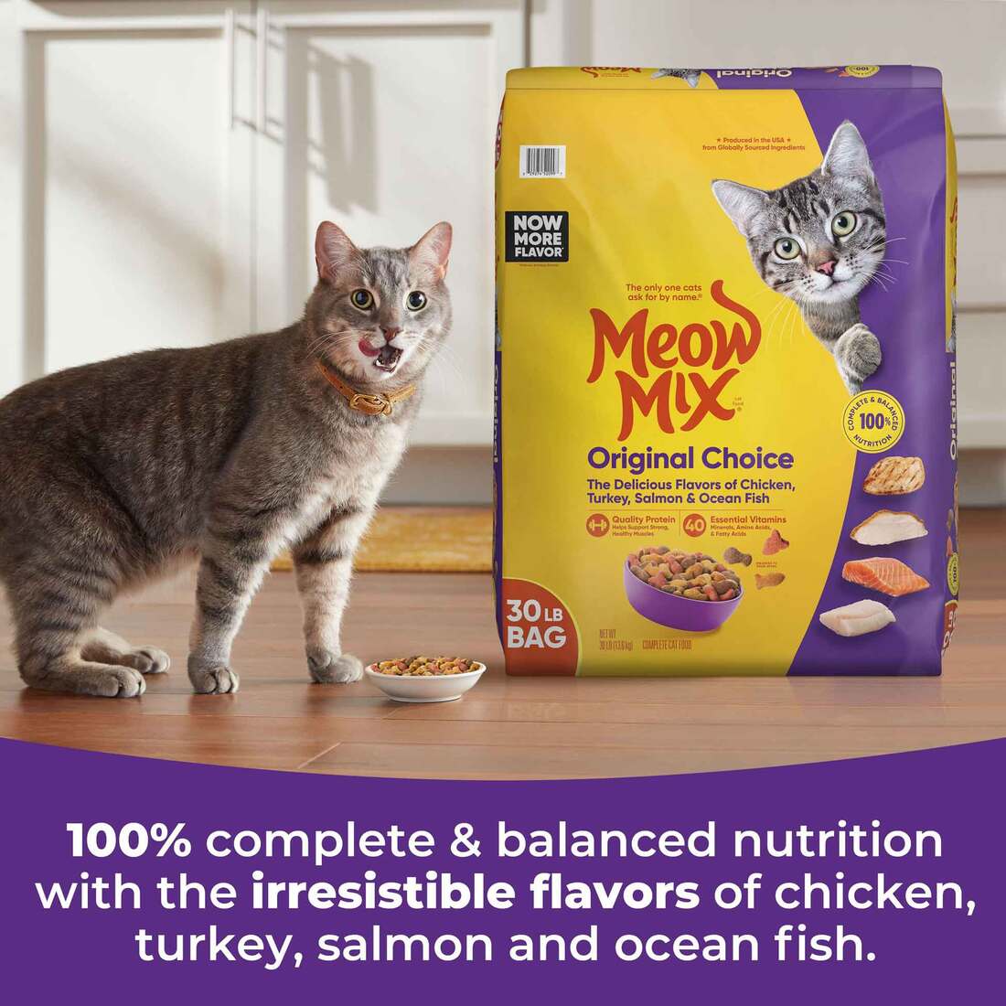 Meow Mix Original Choice Dry Cat Food, 30 Pounds