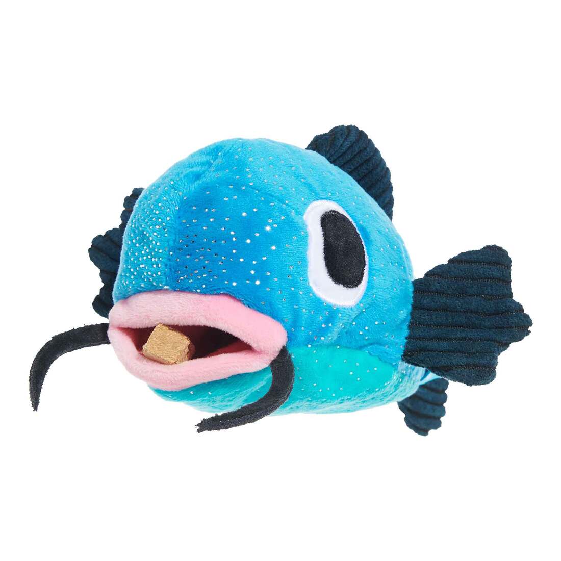 Bark Catfish Claude Catfish Fish Blue Plush Dog Toy