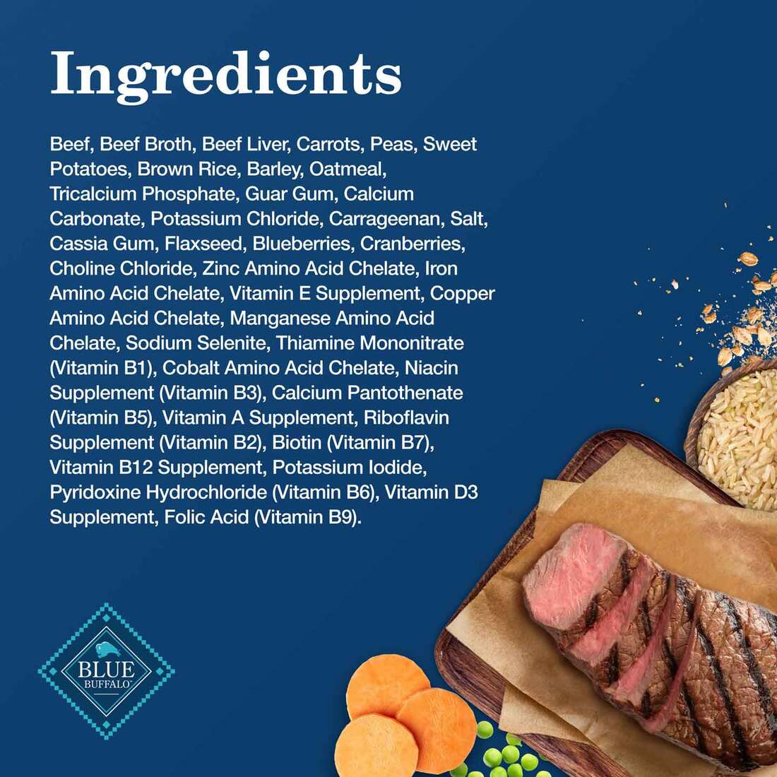Blue Buffalo Dog Food, Homestyle Recipe Beef Dinner with Vegetables, 12.5 Ounce Can