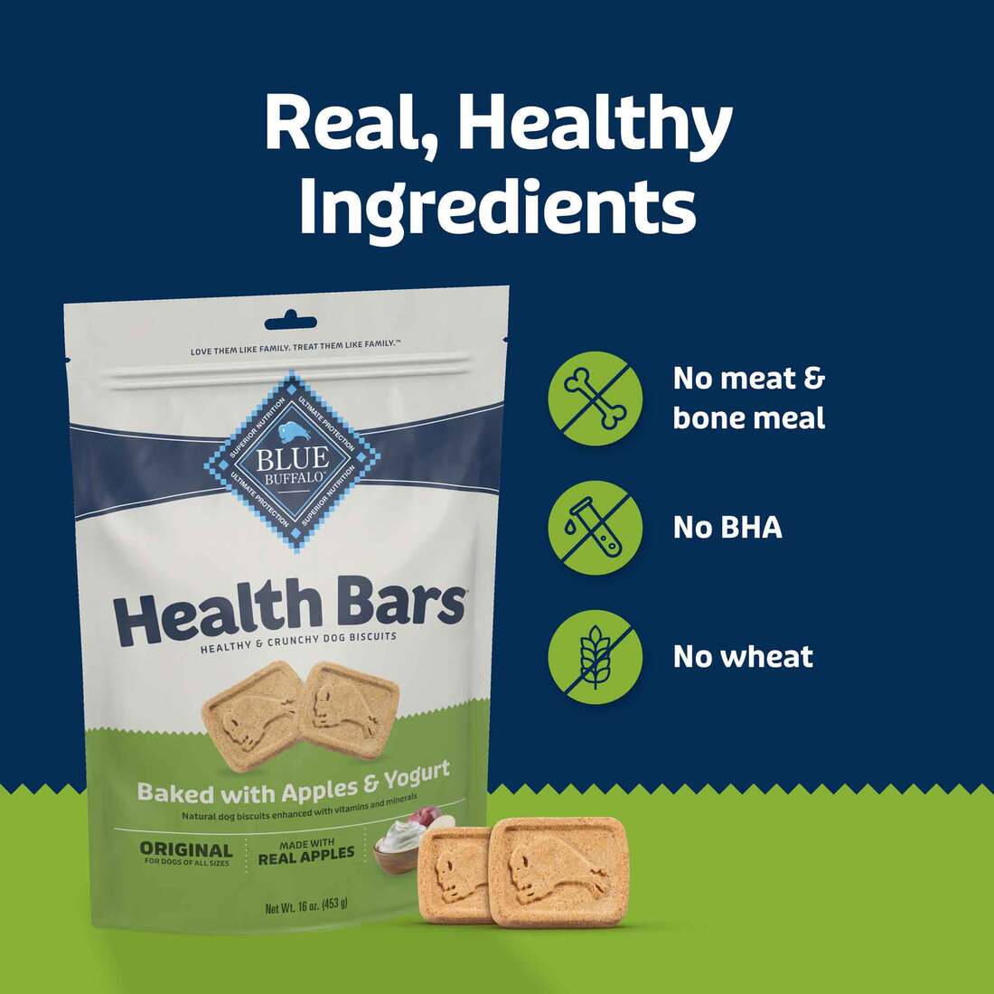Blue Buffalo Apples & Yogurt Dog Health Bar, 16 Ounces