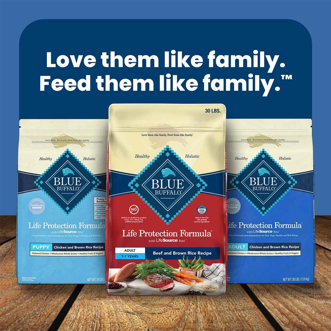 Blue Buffalo Life Protection Formula Adult Dry Dog Food, Beef, 30 Pounds