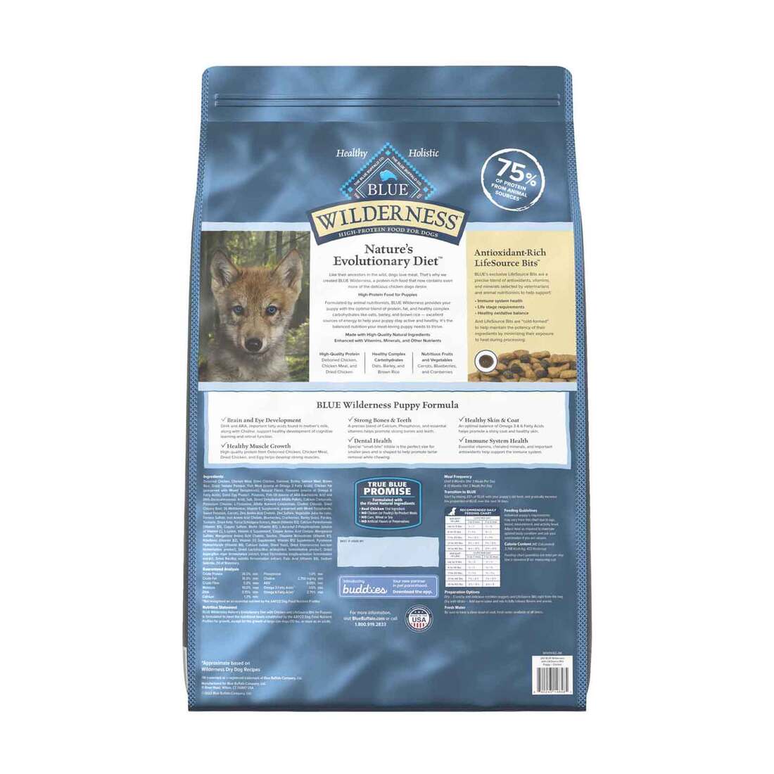 Blue Wilderness Puppy Dry Dog Food, Chicken, 24 Pounds