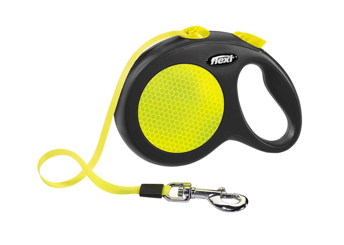 Flexi New Neon Retractable Leash, Large, Tape, 16 Feet, Neon