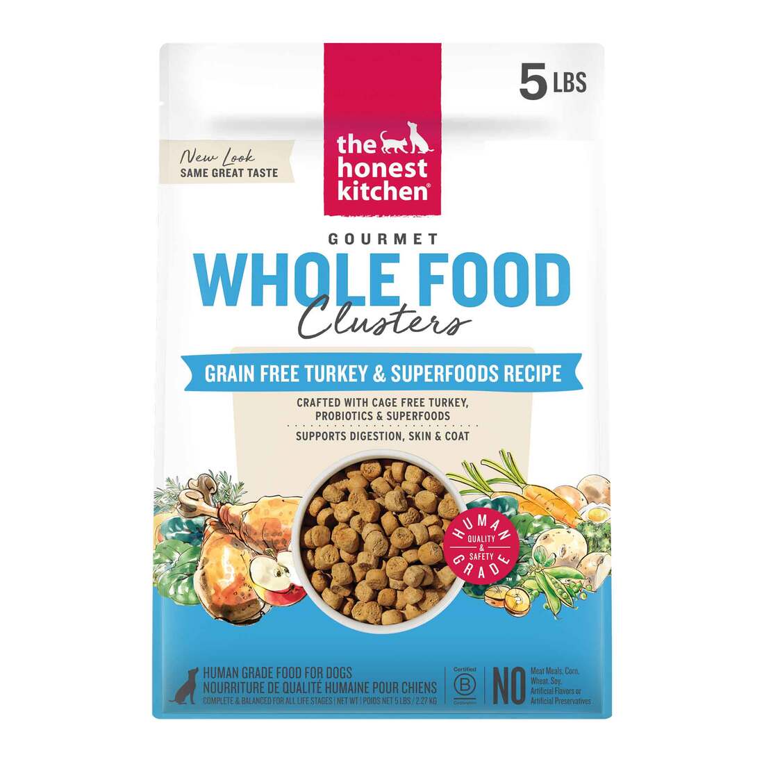 The Honest Kitchen Gourmet Whole Food Clusters Grain Free Turkey