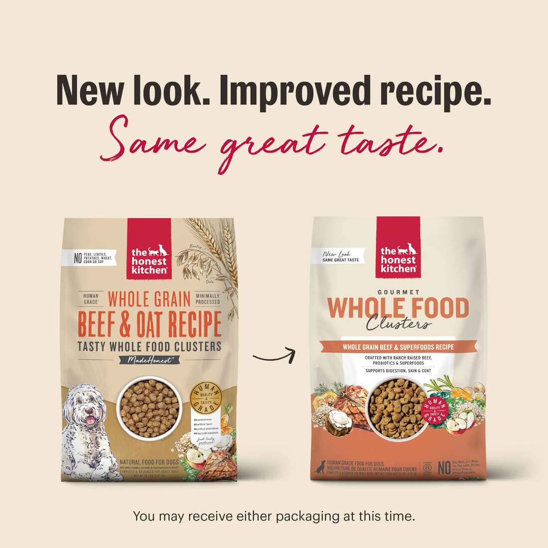 The Honest Kitchen Gourmet Whole Food Clusters Grain Free Beef