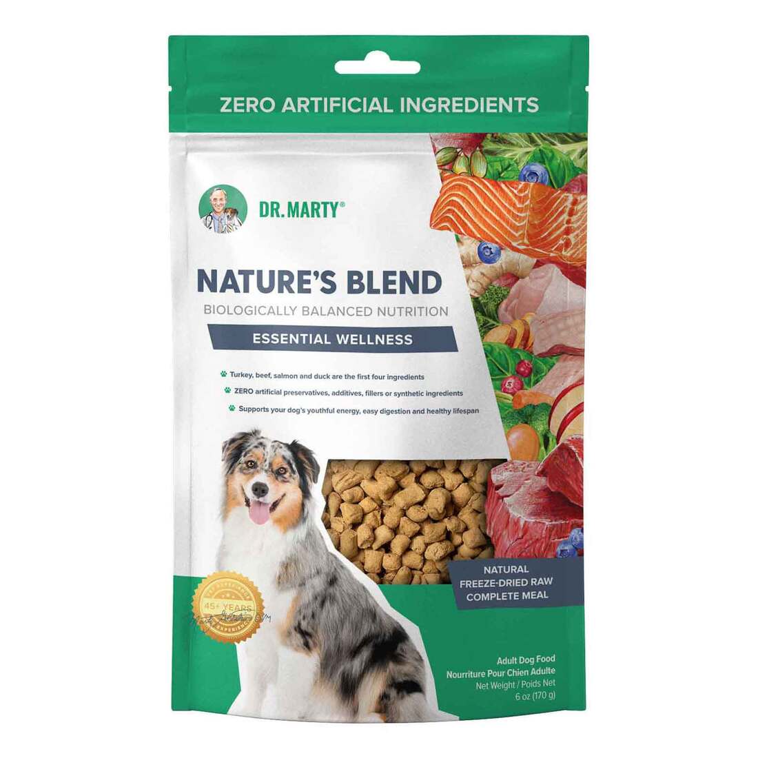 Dr. Marty Nature's Blend Premium Freeze-Dried Dog Food, 6 Ounces