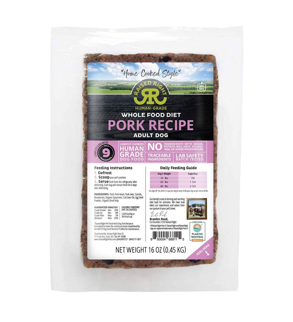 Dog Food Frozen Raw & Refrigerated Food Raised Right 