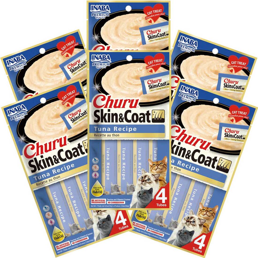 Churu Skin & Coat Tuna Recipe Cat Treat, 2 Ounces