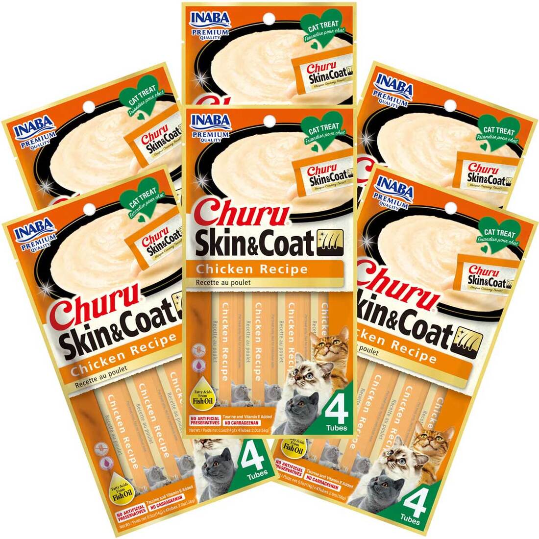 Churu Skin & Coat Chicken Recipe Cat Treat, 2 Ounces