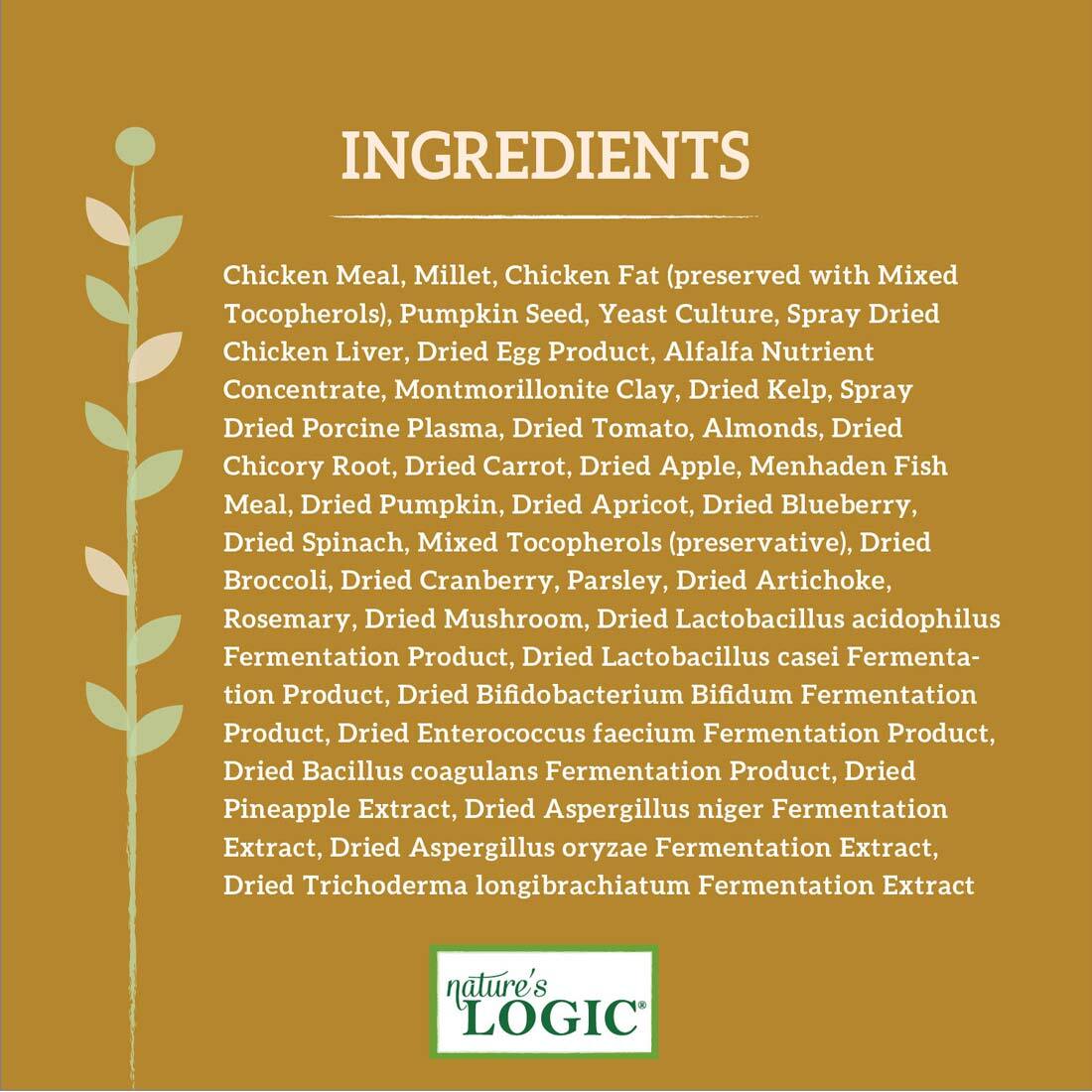 Natures Logic Dog Food Chicken Feast Dry Dog Food, 25 Pounds