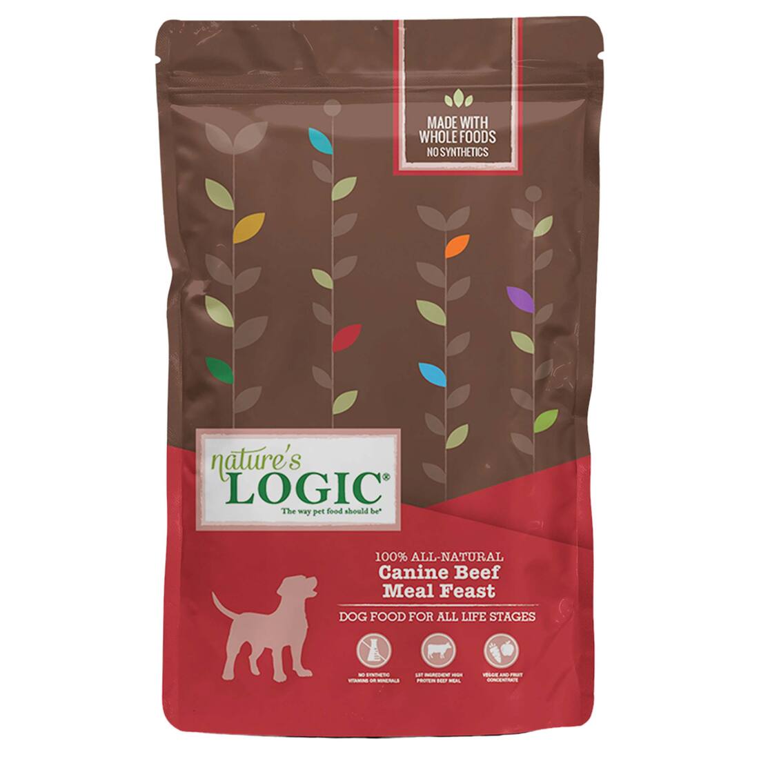 Natures Logic Dog Food Beef Feast Dry Dog Food, 25 Pounds