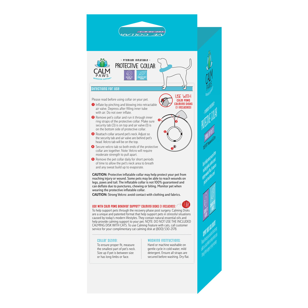 Calm Paws Inflatable Protective Collar, Extra Small