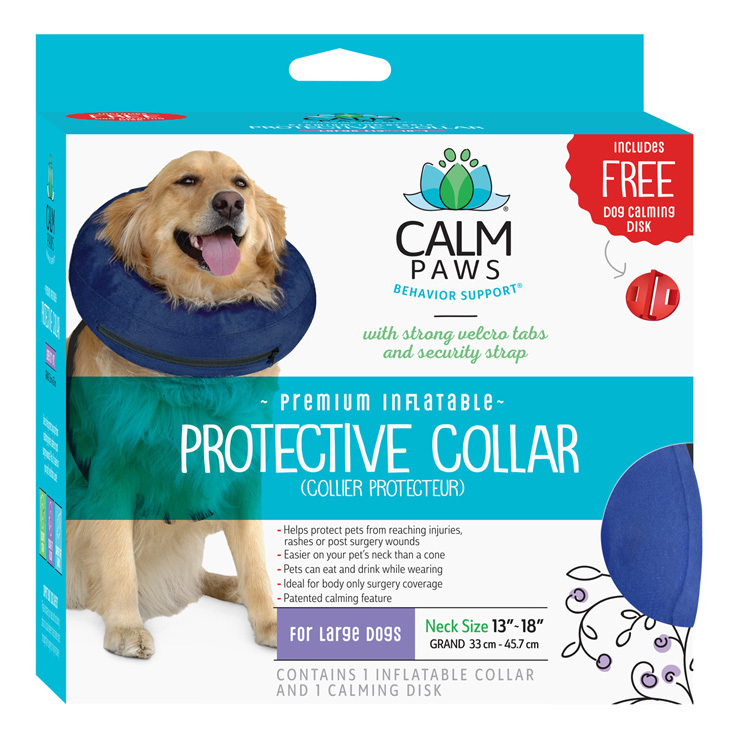 Calm Paws Inflatable Protective Collar, Large