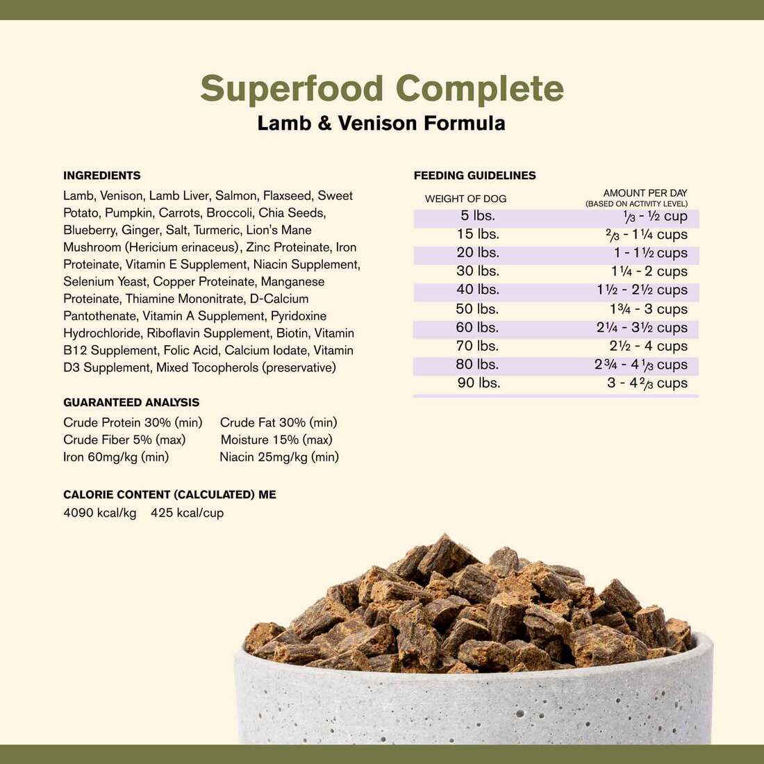 Badlands Ranch Superfood Complete Lamb & Venison Dog Food, 24
