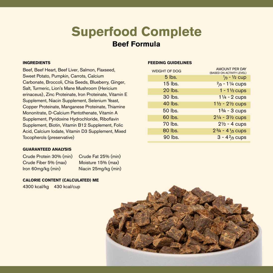 Badlands Ranch Superfood Complete Beef Dog Food, 11.5 Ounces | Pet