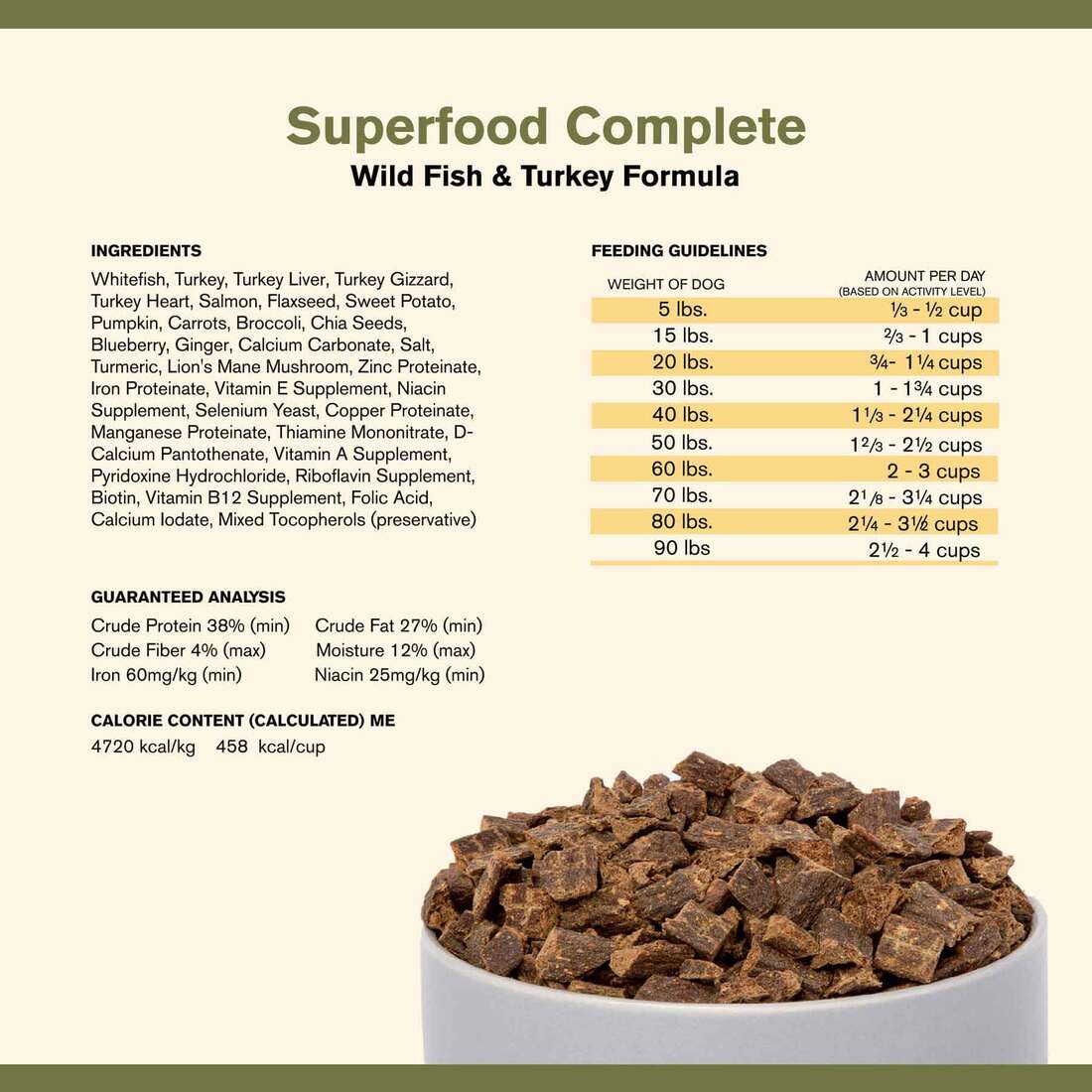 Badlands Ranch Air Dried Superfood Dog Food, Wild Fish and Turkey
