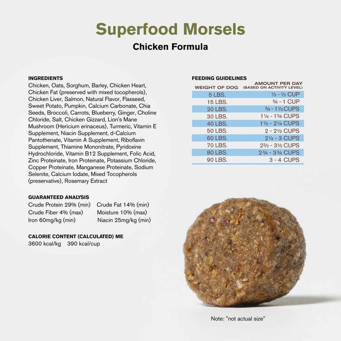 Badlands Ranch Morsel Superfood Dog Food, Chicken, 10 Pounds | Pet