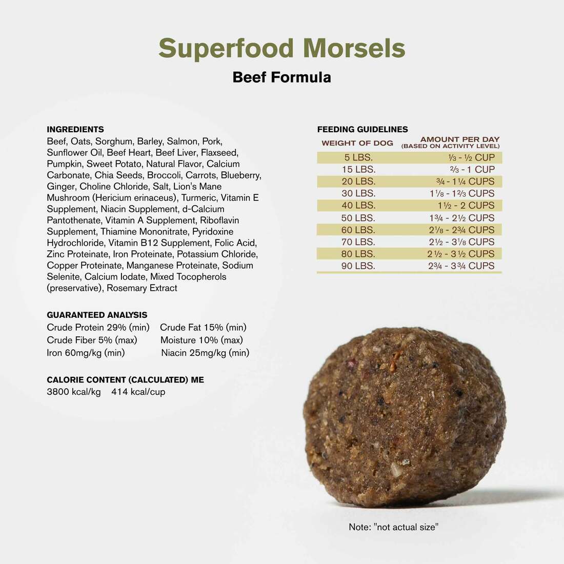 Badlands Ranch Morsel Superfood Dog Food, Beef, 10 Pounds | Wag N Wash