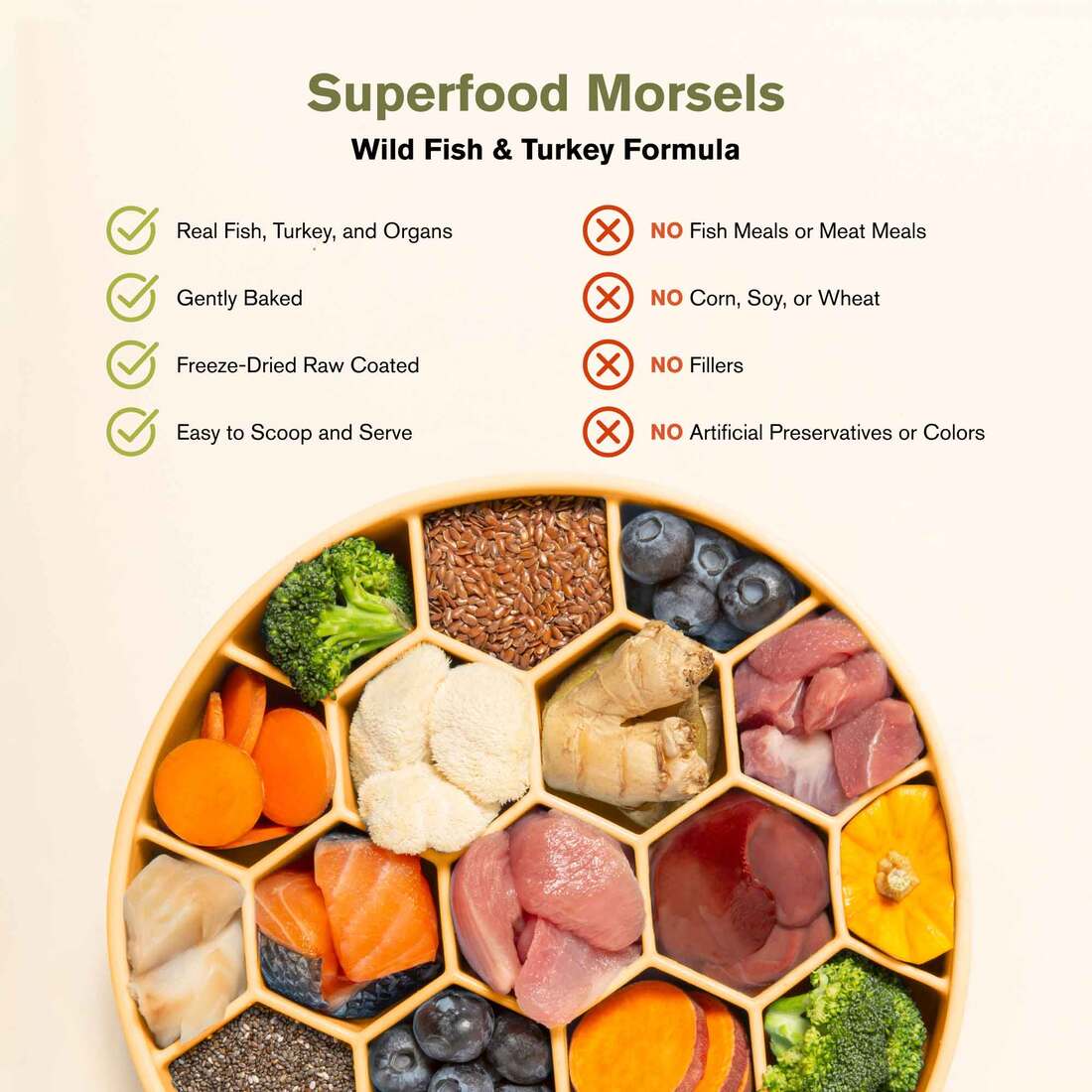 Badlands Ranch Morsel Superfood Dog Food, Wild Fish and Turkey, 20