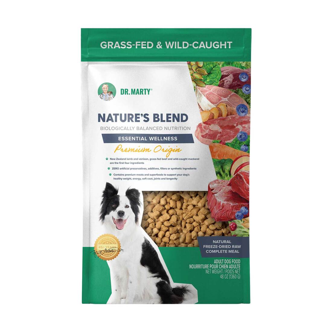 Dr. Marty Nature's Blend Premium Origin Essential Wellness Adult Dog Food, 48 Ounces