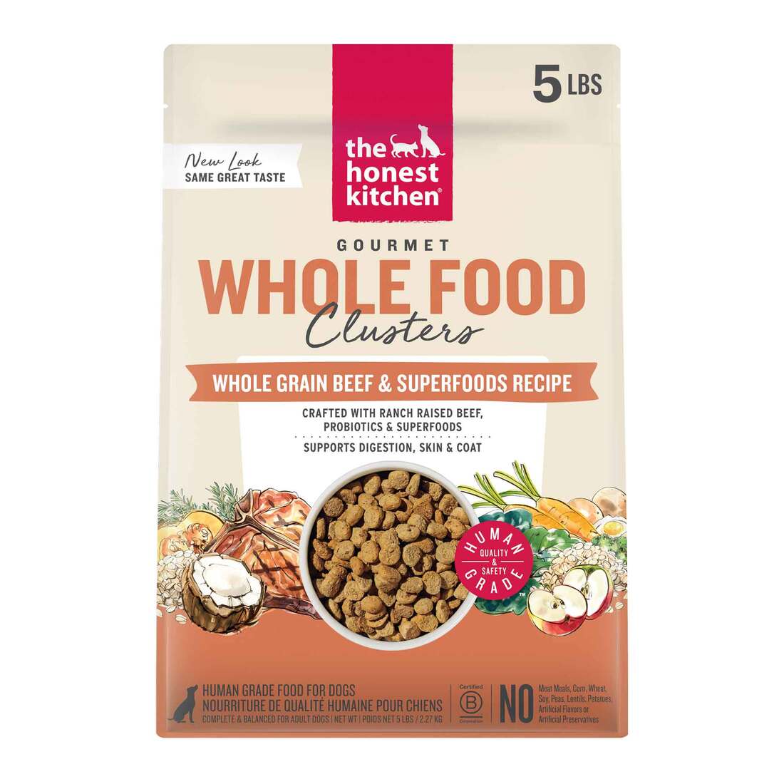 Dog Food Dry Food The Honest Kitchen Whole Food Clusters Beef & Oat Dry ...