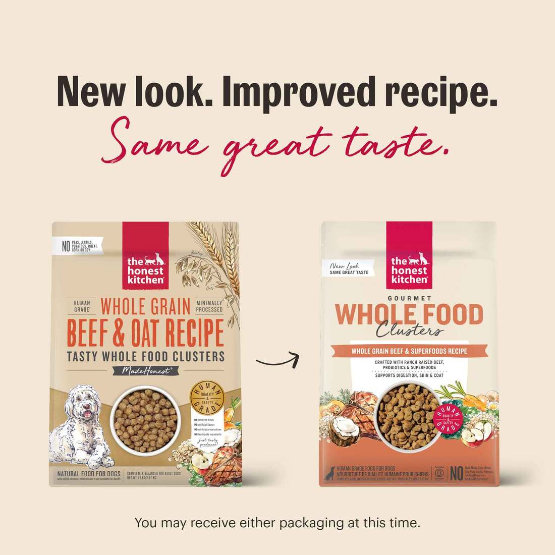 Dog Food Dry Food The Honest Kitchen Whole Food Clusters Beef & Oat Dry ...