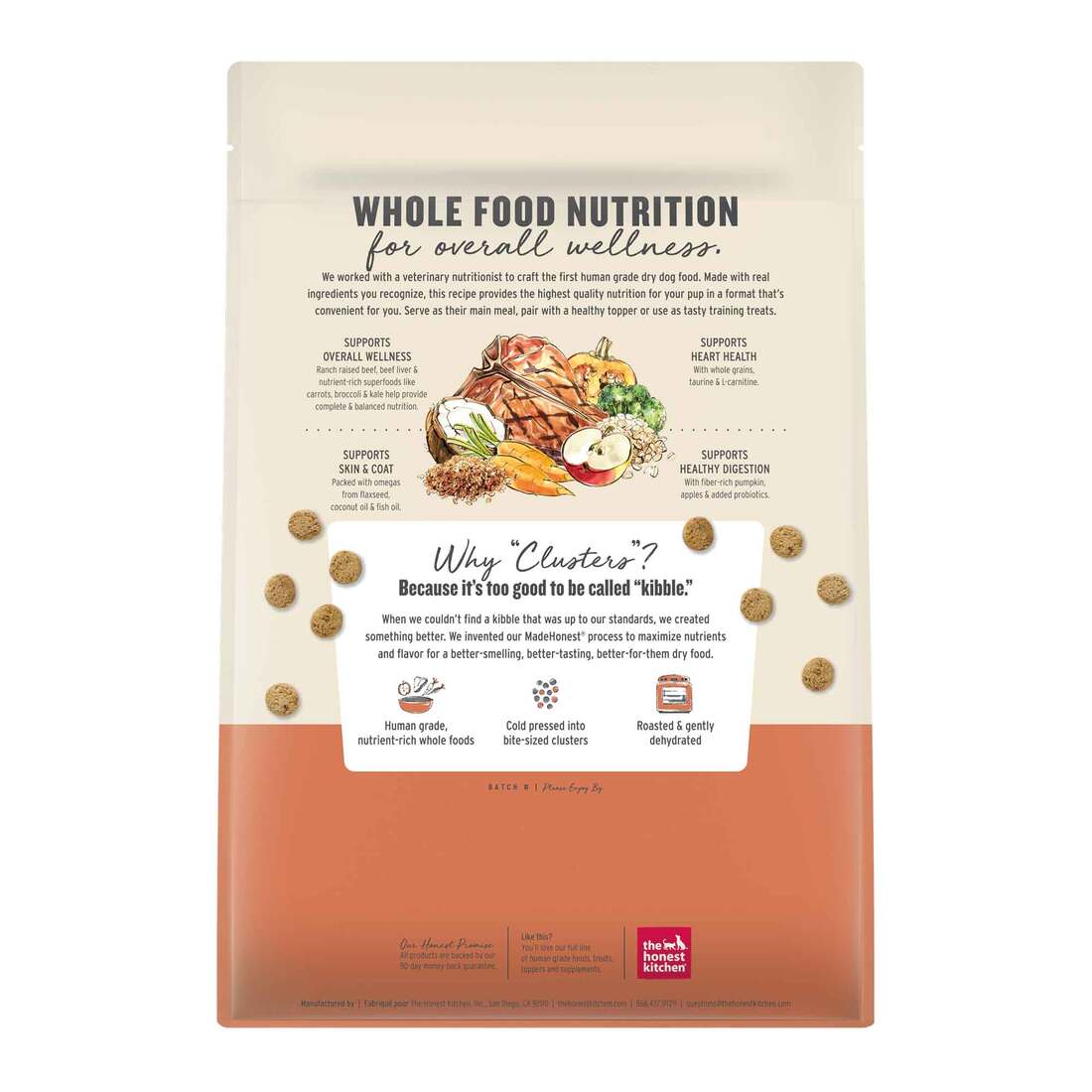 Dog Food Dry Food The Honest Kitchen Whole Food Clusters Beef & Oat Dry ...