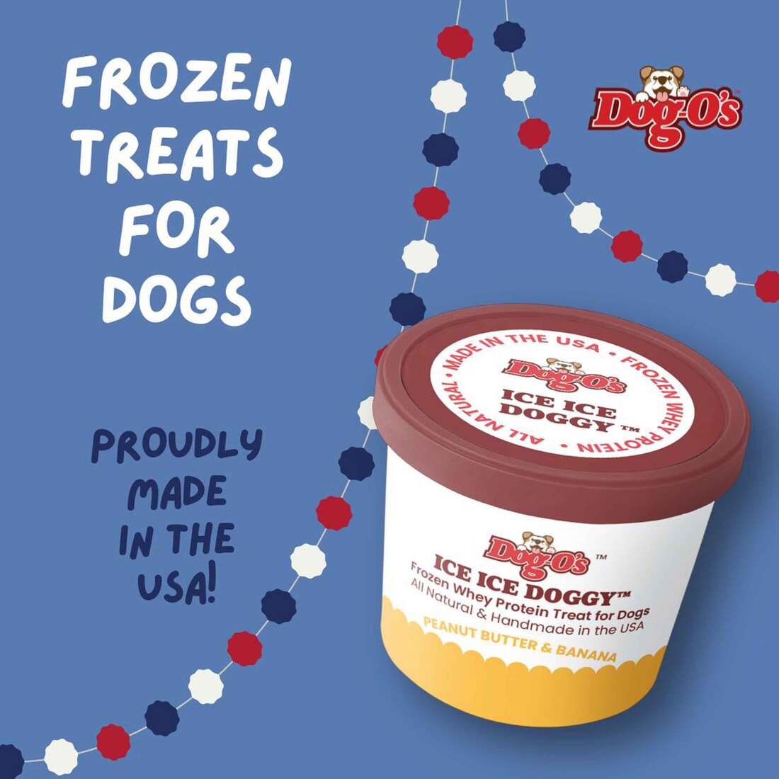 Dog-os Frozen Ice Ice Doggy Dog Treat, Peanut Butter and Banana, 12 Ounces, 4 Pack - Not Available F