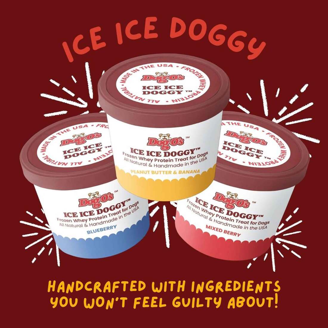 Dog-os Frozen Ice Ice Doggy Dog Treat, Mixed Berry - Not Available For Delivery
