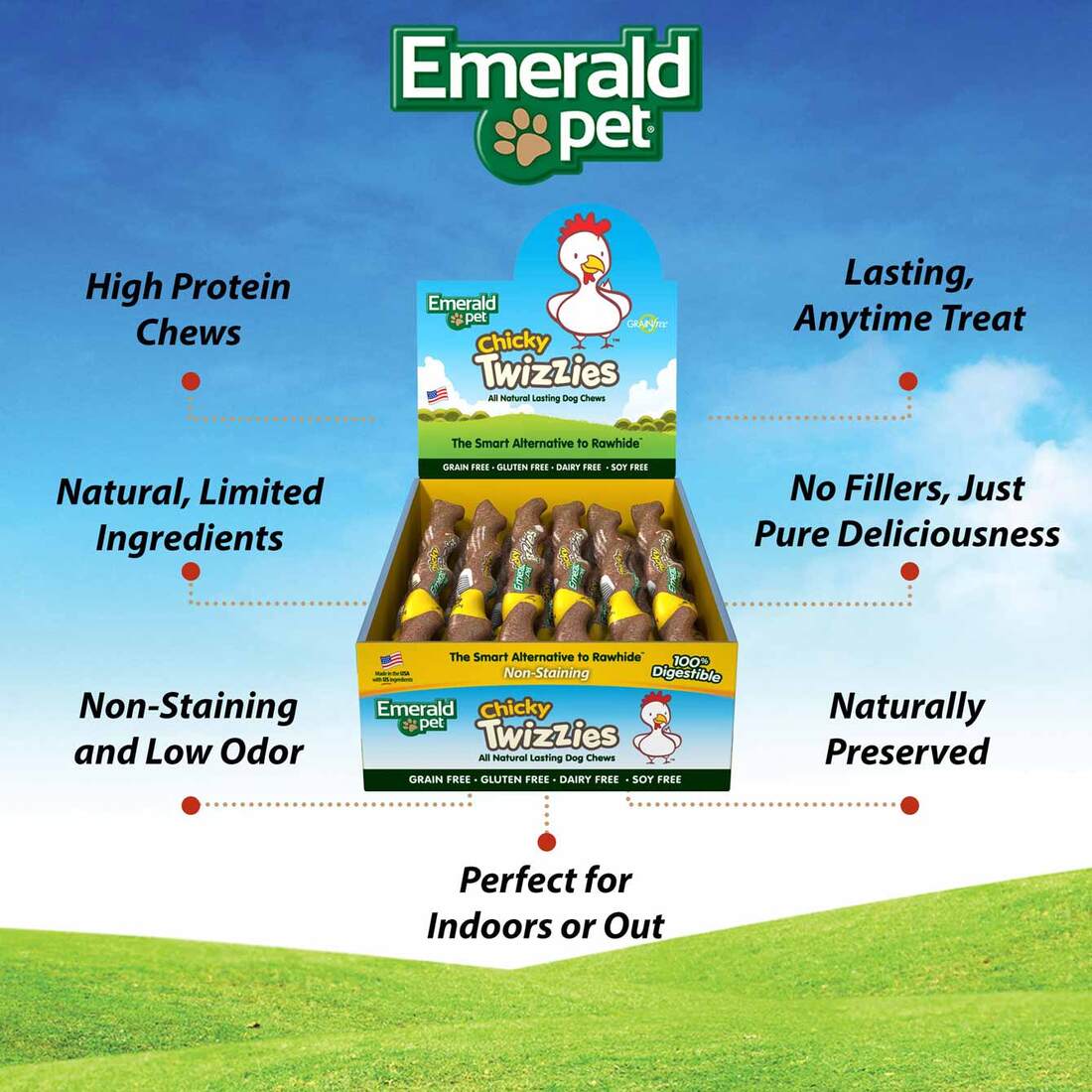 Emerald Pet Chicky Twizzies, 9 Inches, 1 Each