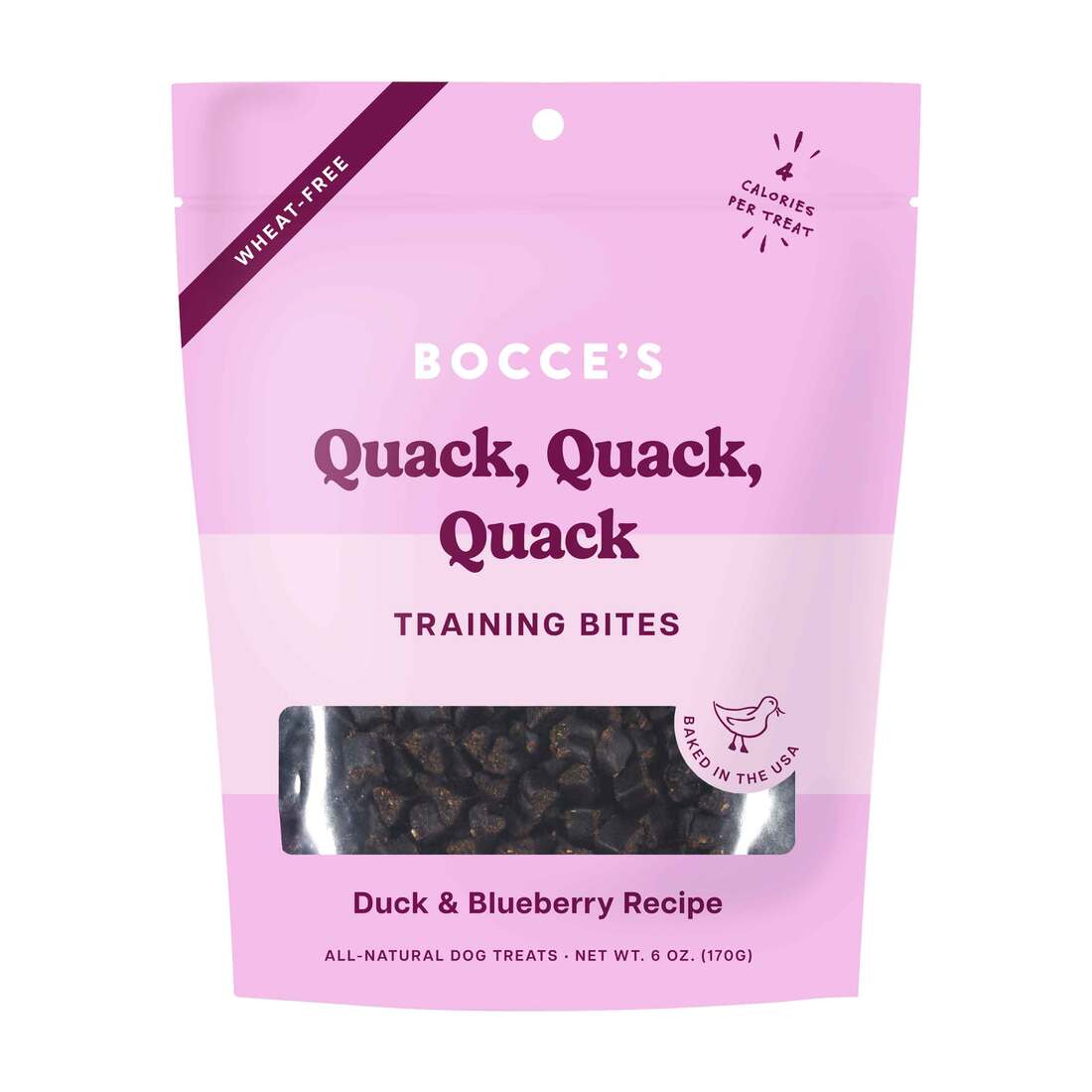 Bocces Bakery Training Bites Dog Treats, Quack Quack, 6 Ounces