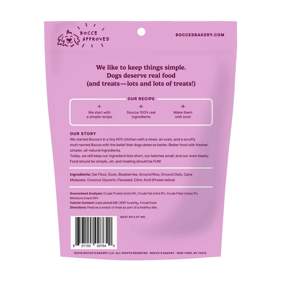 Bocces Bakery Training Bites Dog Treats, Quack Quack, 6 Ounces