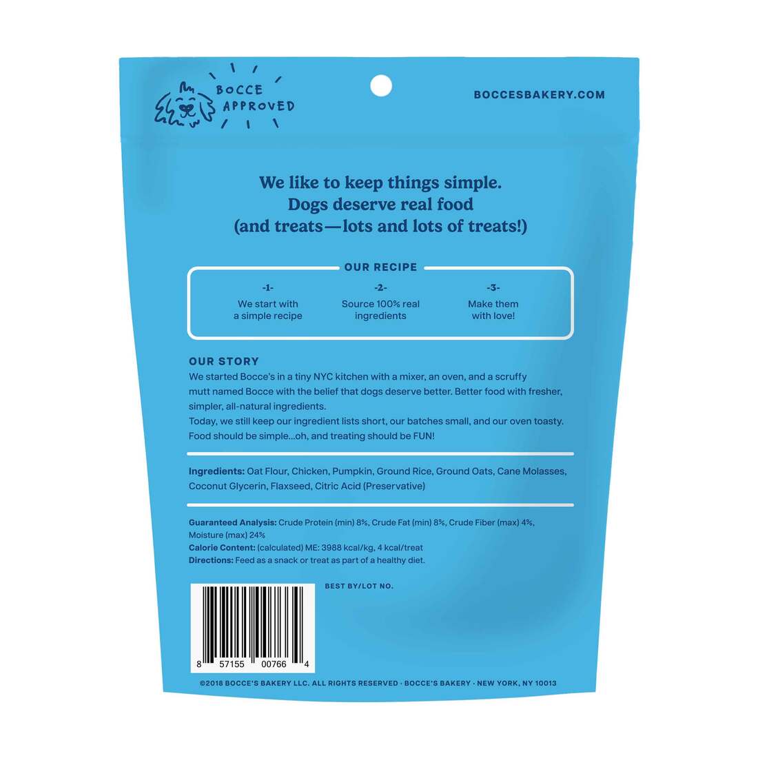 Bocces Bakery Training Bites Dog Treats, Sunday Roast, 6 Ounces