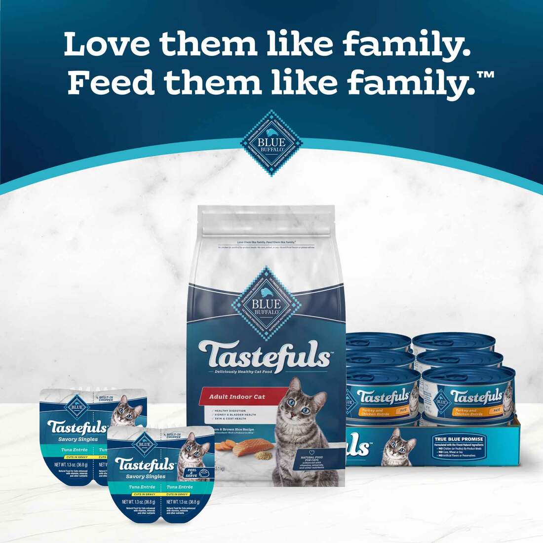 Blue Buffalo Tastefuls Adult Dry Cat Food Indoor Cat Formula, Salmon Recipe, 7 Pounds