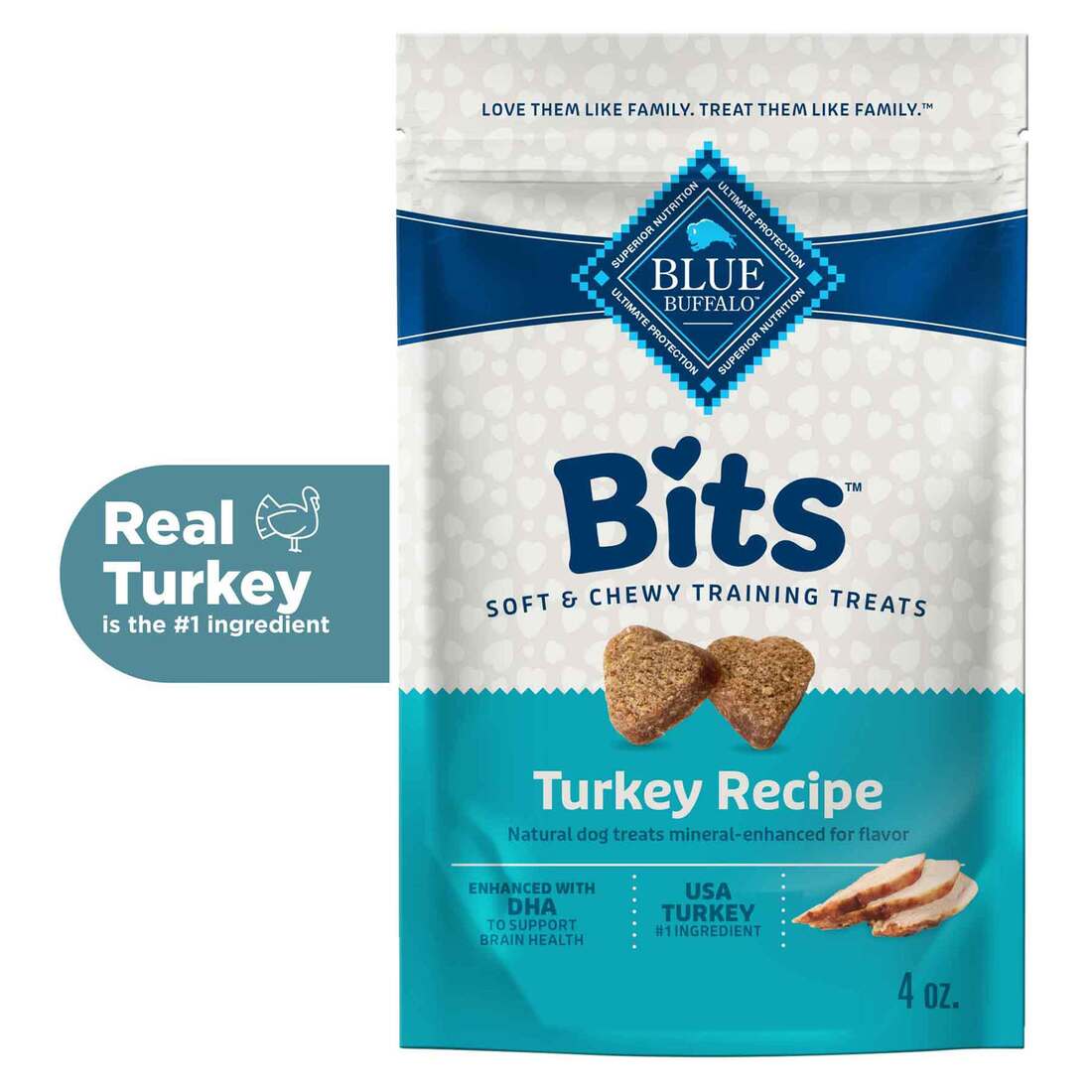 Blue Buffalo BLUE Training Bits Turkey Dog Treats, 4 Ounces