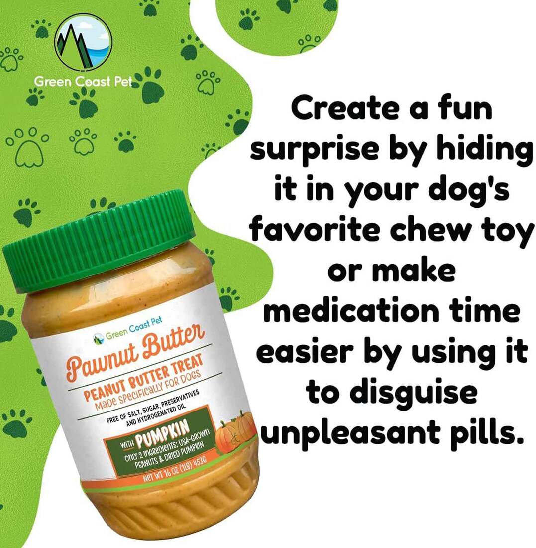 Green Coast Pawnut Butter with Pumpkin Dog Treat, 16 Ounces