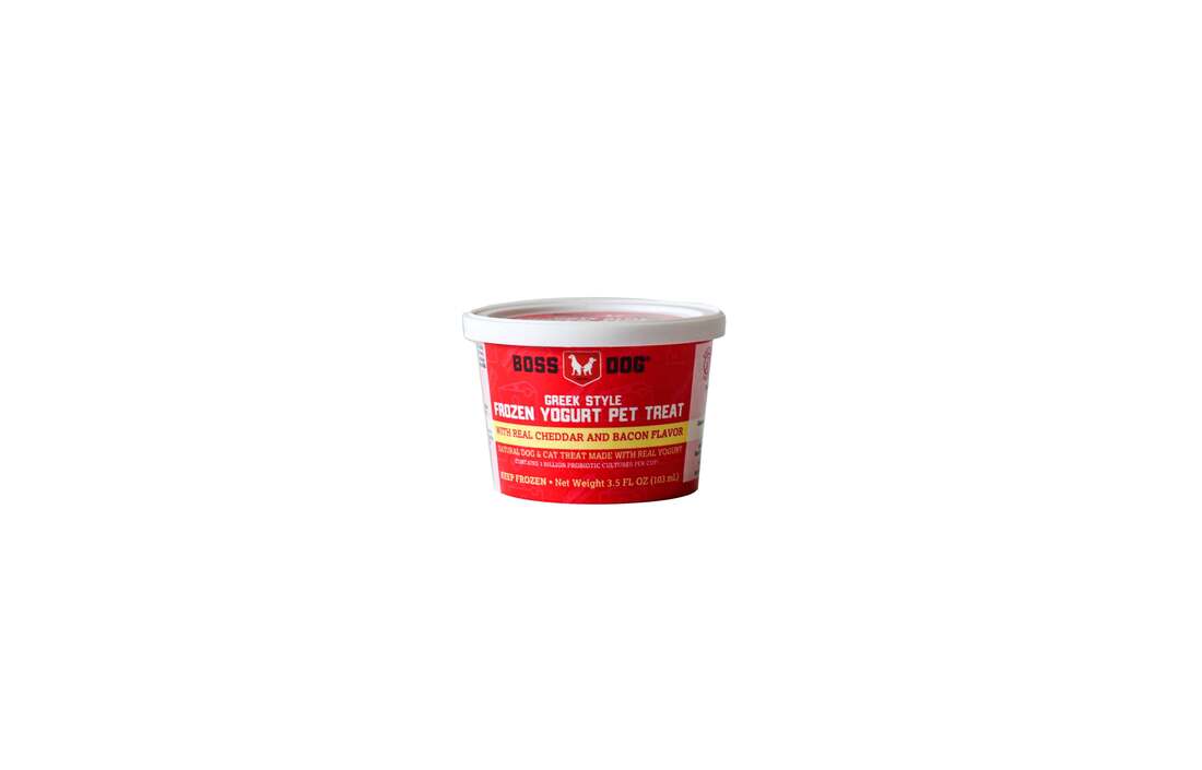 Boss Dog Frozen Yogurt, Cheddar and Bacon 3.5 Ounces - Not Available For Delivery