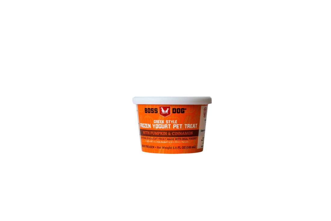 Boss Dog Froyo Pumpkin and Cinnamon Frozen Dog Food, 3.5 Ounces