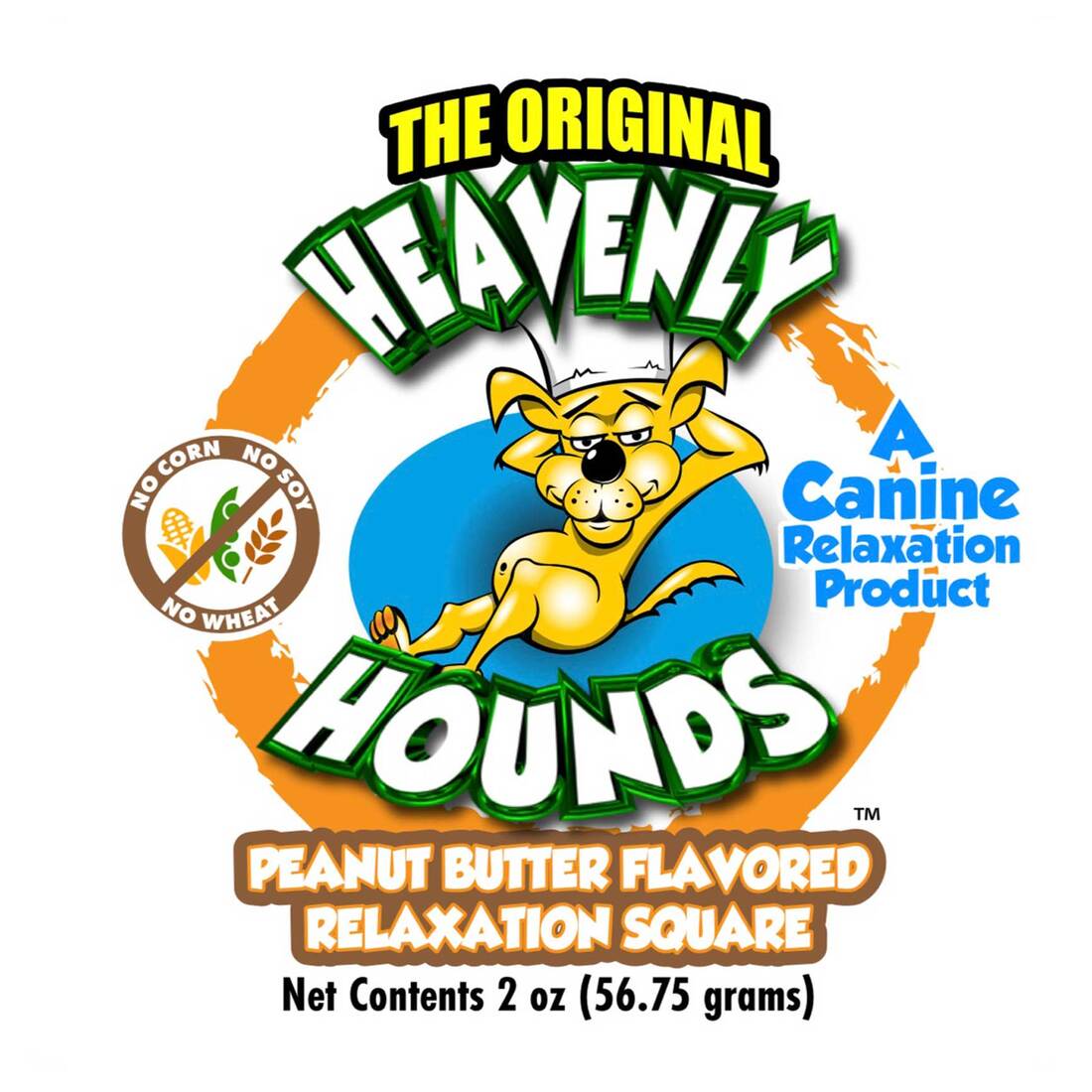 Heavenly Hounds Peanut Butter Flavored Relaxation Square, 2 Ounces