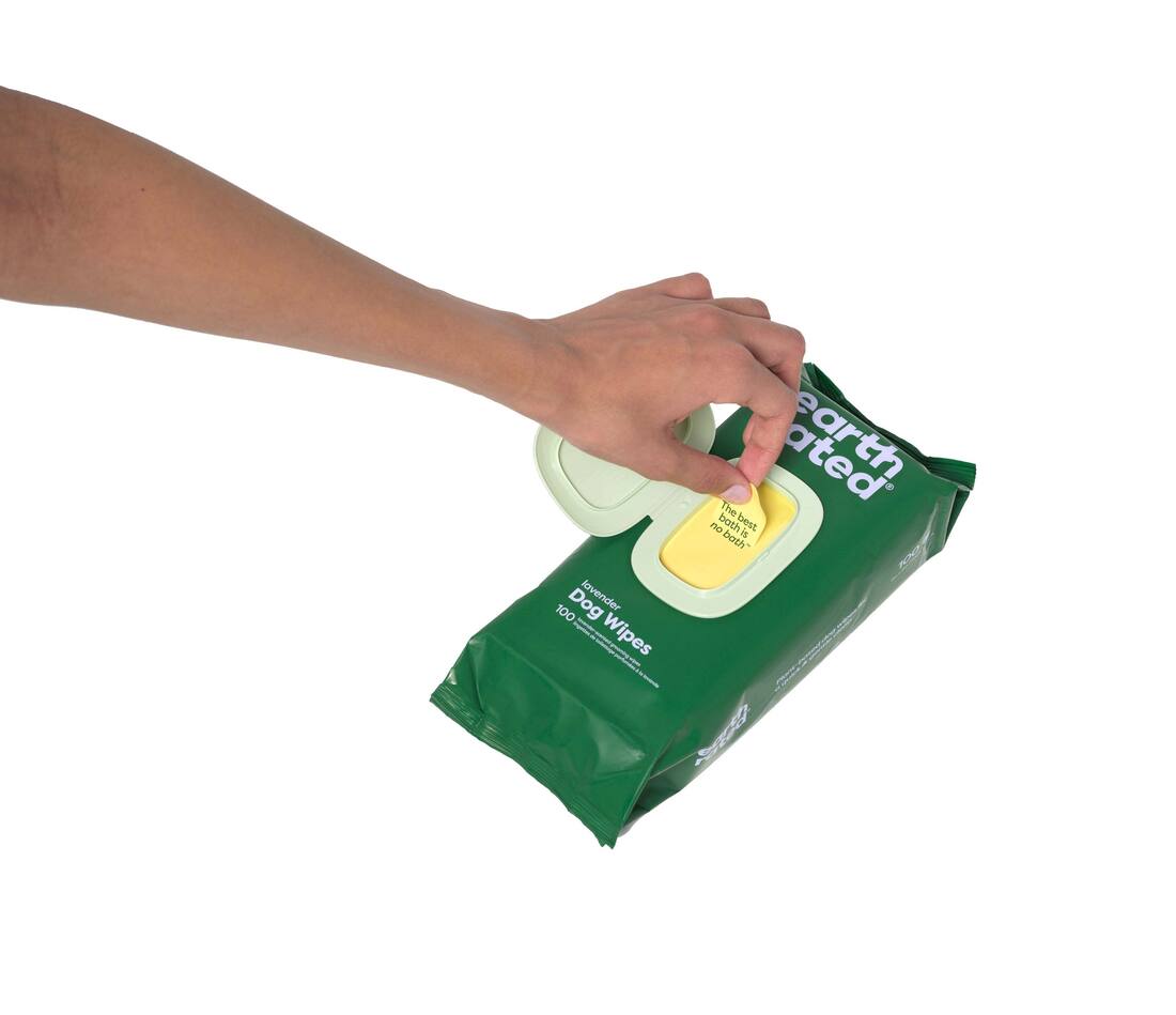 Earth Rated Lavender Dog Grooming Wipes, 100 Count