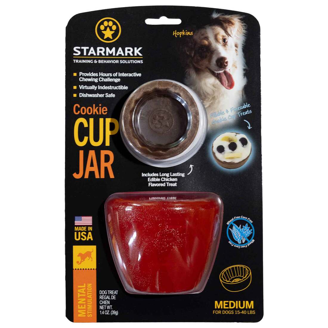 Starmark Cookie Cup Jar Dog Toy, Medium | Wag N Wash
