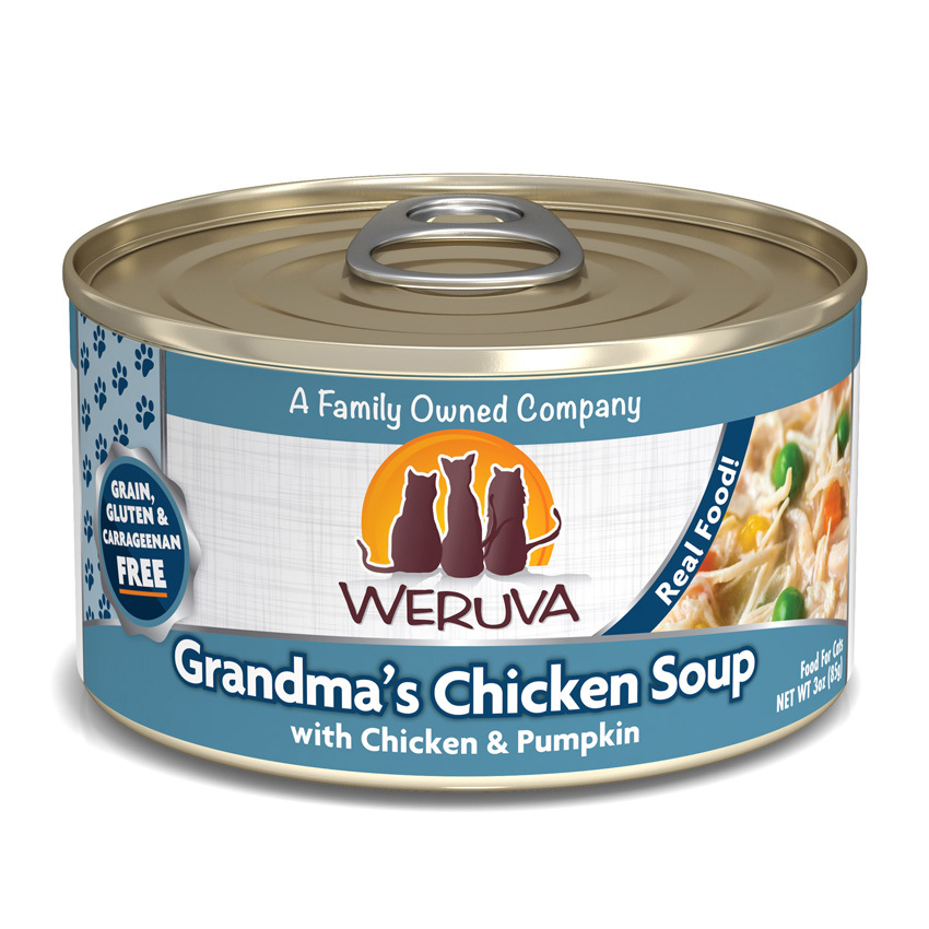 Weruva Classic Natural Wet Cat Food, Grandma's Chicken Soup with Chicken & Pumpkin, 3 Ounces